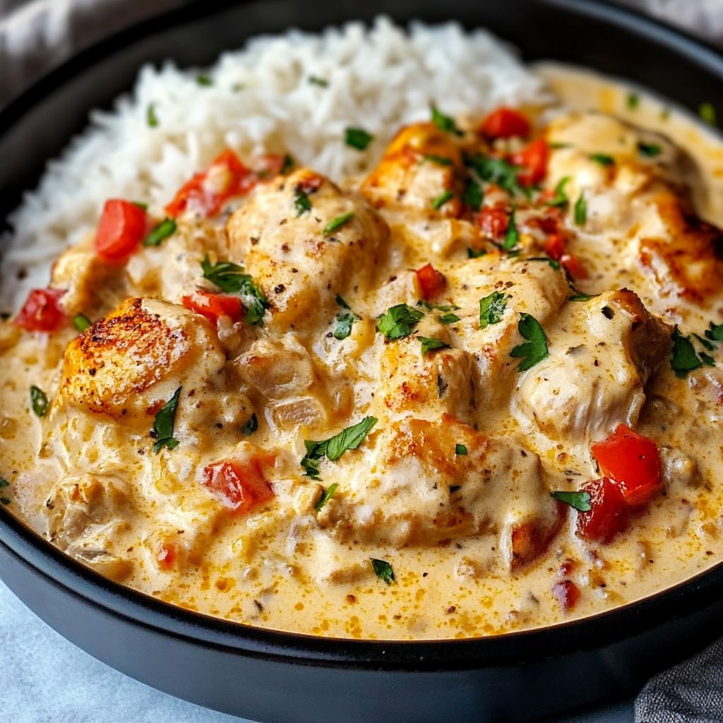 Creamy Smothered Chicken Rice